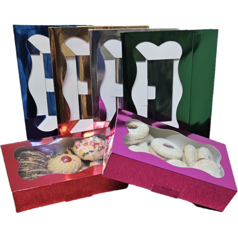 Foil cookie boxes