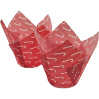 #Tulip Cup Candy Cane Red